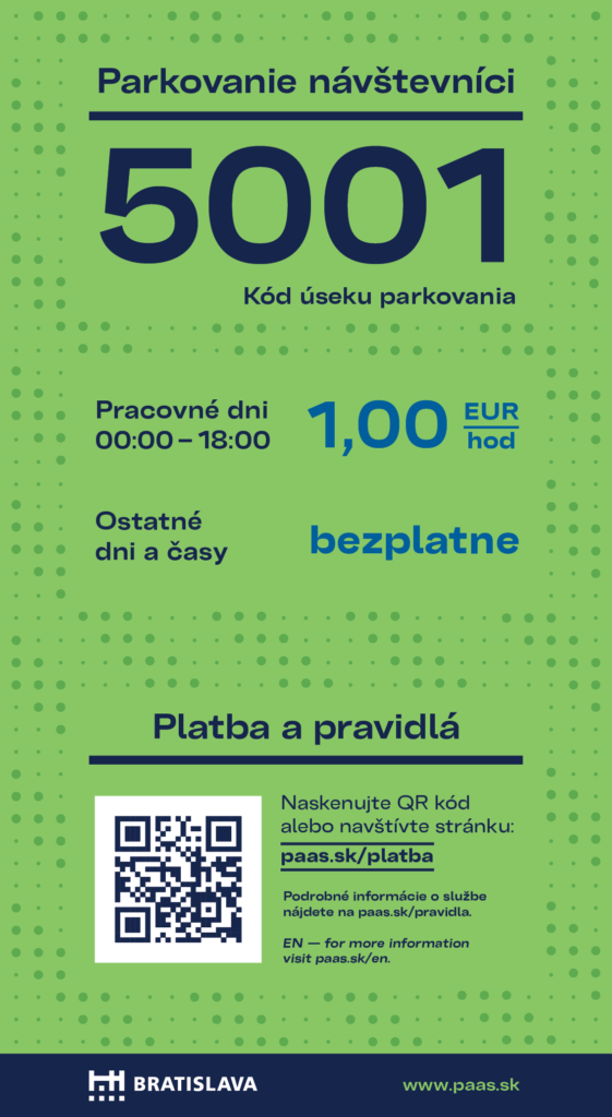 parkovanie navstevnici bratislava